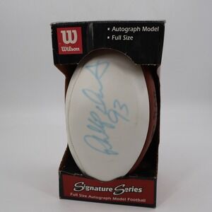 Wilson Autograph Football NFL Full Size White/Brown Phillip Daniels #93 Signed